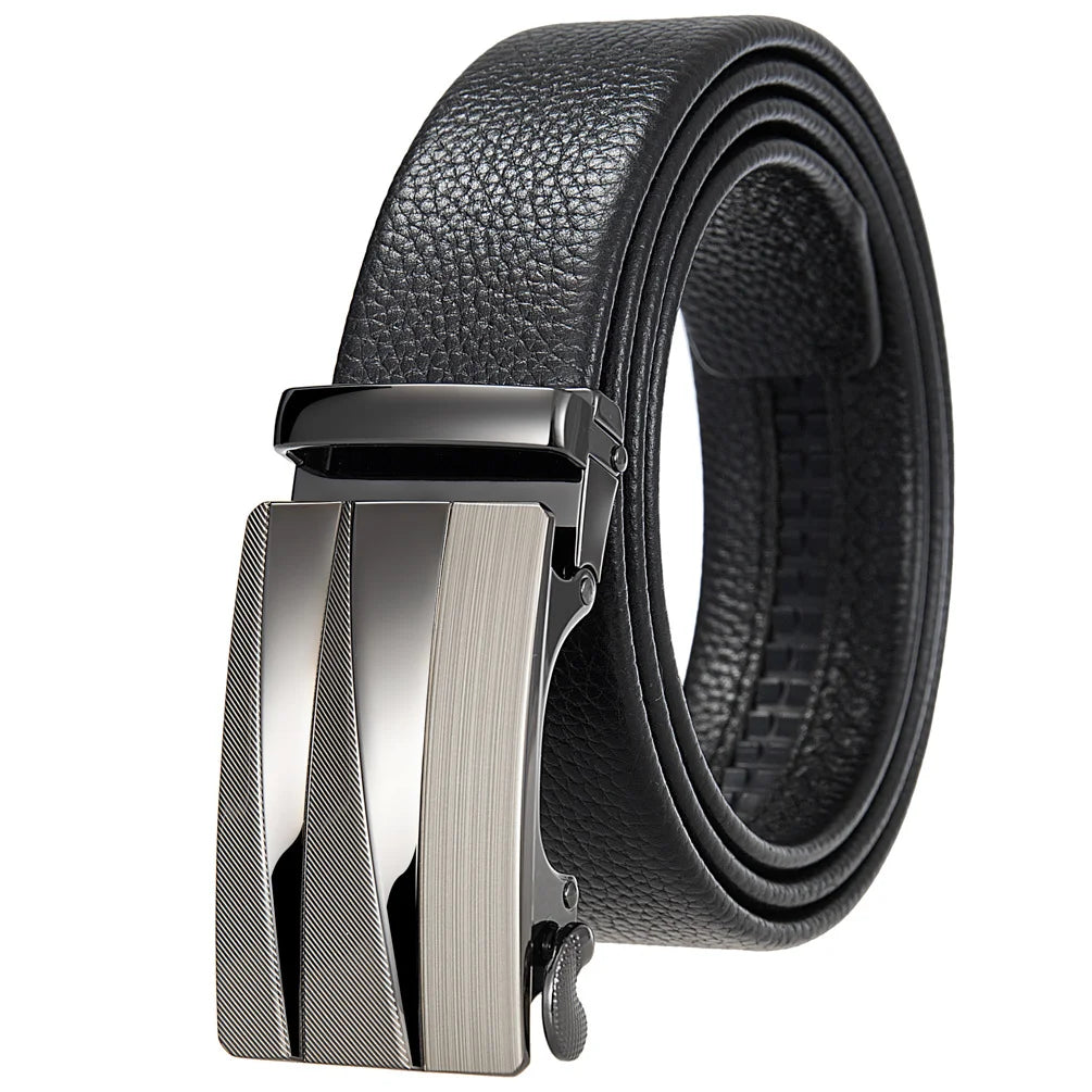 JMT-941066 Men's 35mm Automatic Buckle Genuine Leather Belt - Stylish and Durable Fashion Accessory