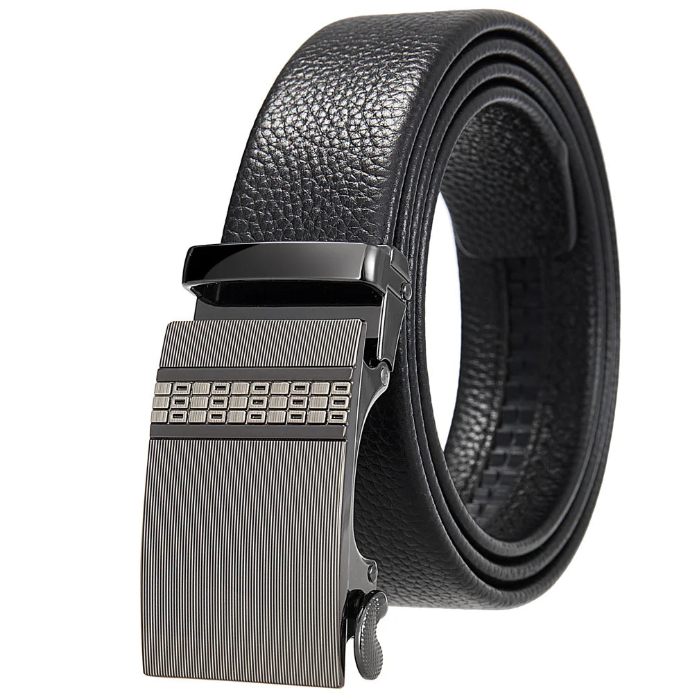 JMT-941066 Men's 35mm Automatic Buckle Genuine Leather Belt - Stylish and Durable Fashion Accessory