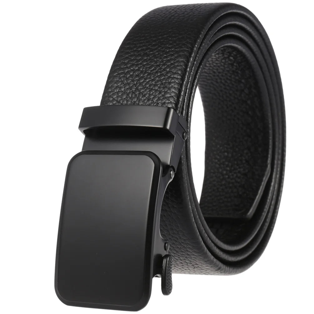 JMT-941066 Men's 35mm Automatic Buckle Genuine Leather Belt - Stylish and Durable Fashion Accessory