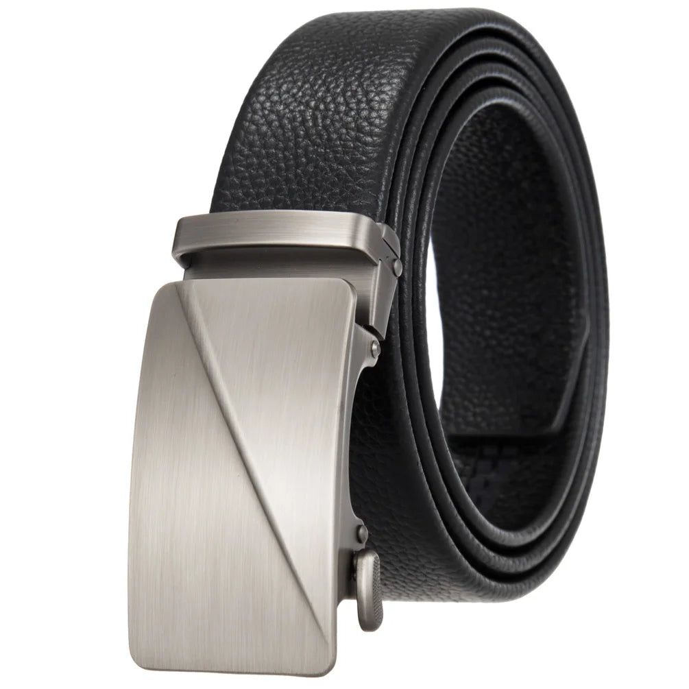 JMT-941066 Men's 35mm Automatic Buckle Genuine Leather Belt - Stylish and Durable Fashion Accessory
