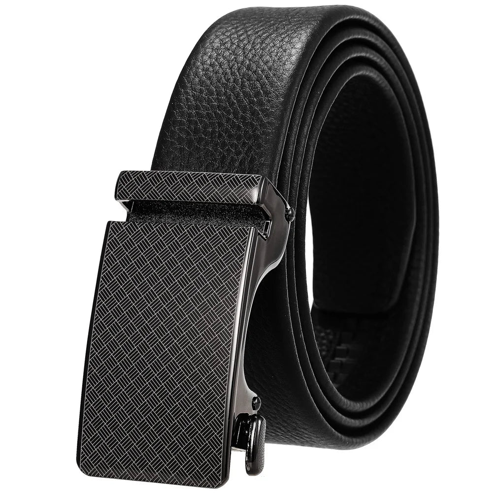 JMT-941066 Men's 35mm Automatic Buckle Genuine Leather Belt - Stylish and Durable Fashion Accessory