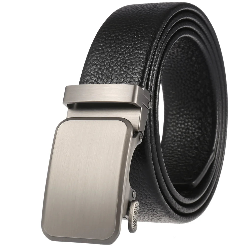 JMT-941066 Men's 35mm Automatic Buckle Genuine Leather Belt - Stylish and Durable Fashion Accessory