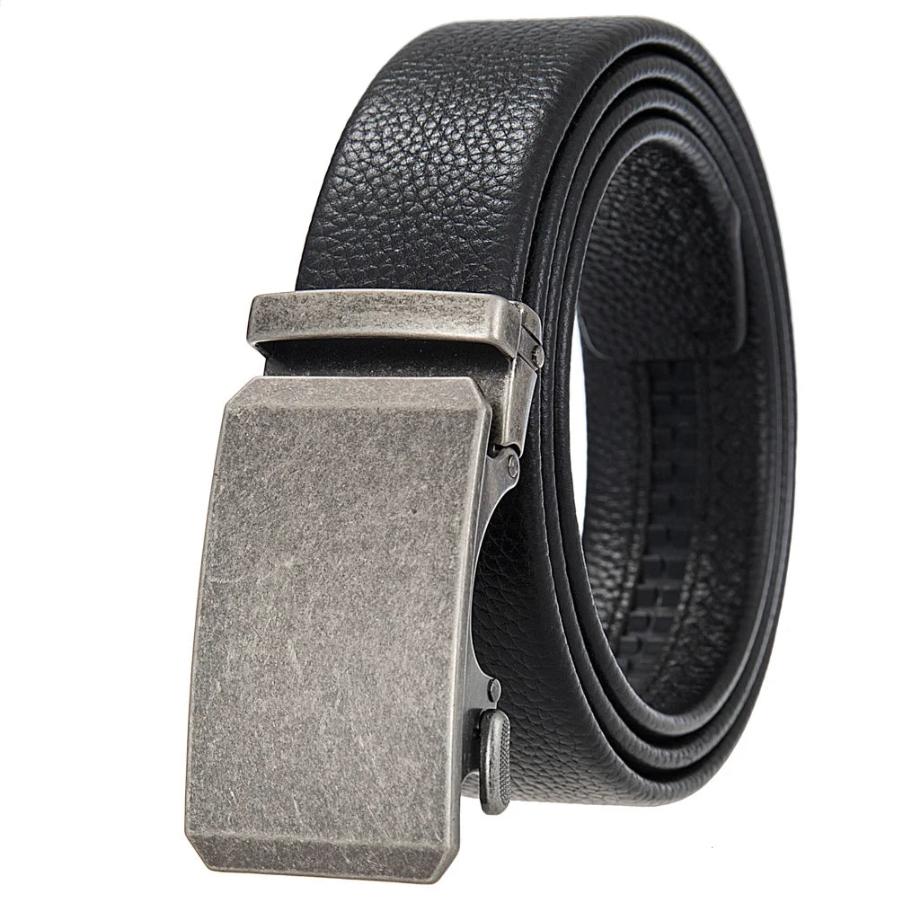 JMT-941066 Men's 35mm Automatic Buckle Genuine Leather Belt - Stylish and Durable Fashion Accessory