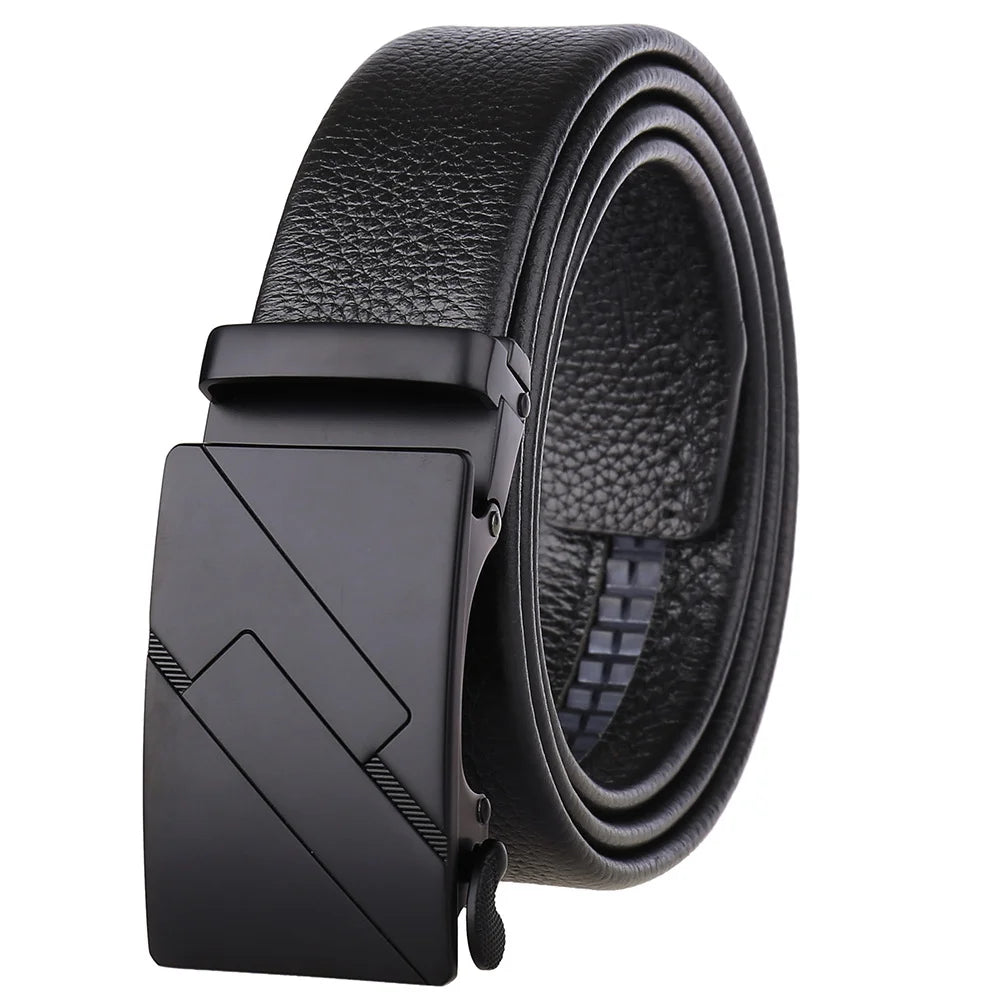 JMT-941066 Men's 35mm Automatic Buckle Genuine Leather Belt - Stylish and Durable Fashion Accessory