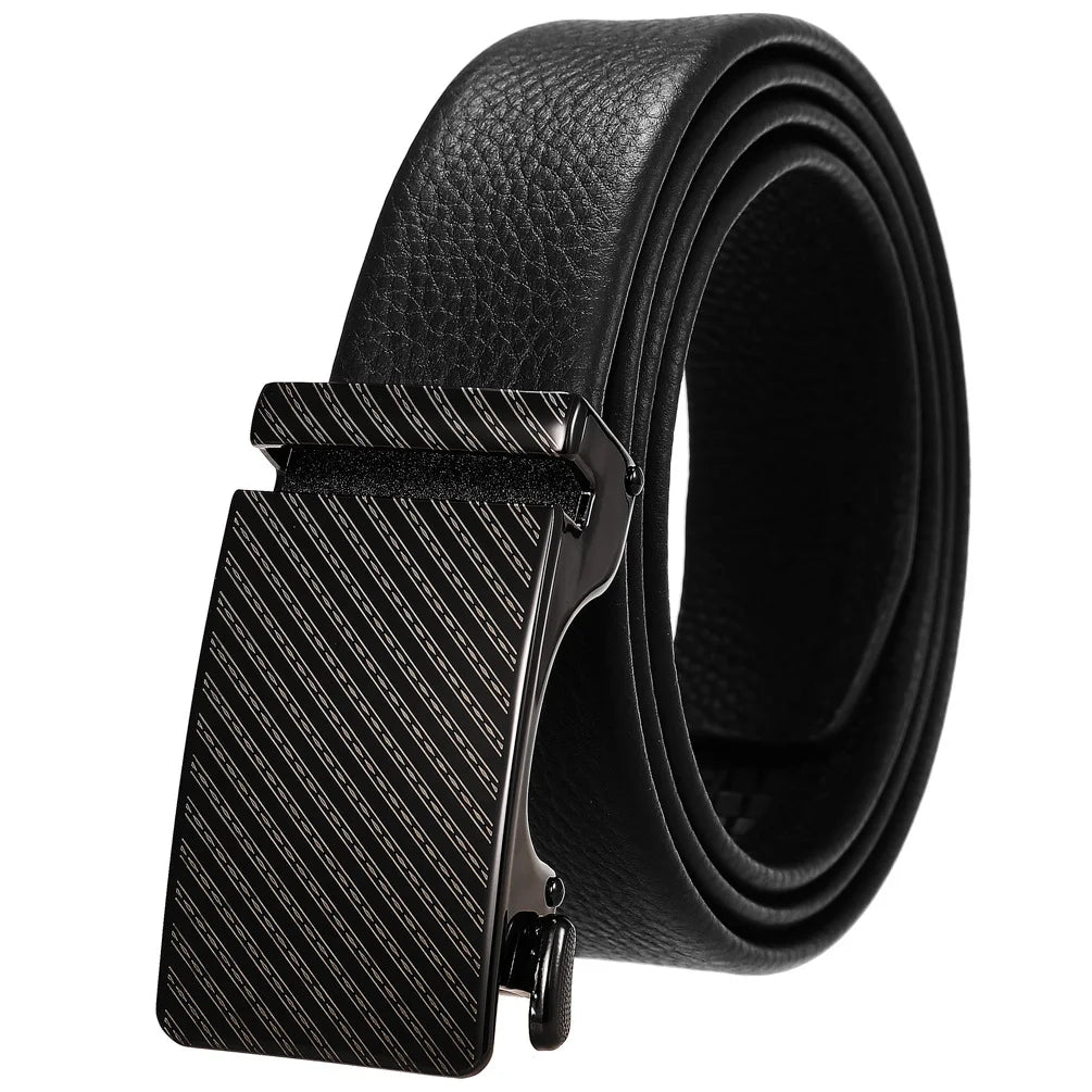 JMT-941066 Men's 35mm Automatic Buckle Genuine Leather Belt - Stylish and Durable Fashion Accessory