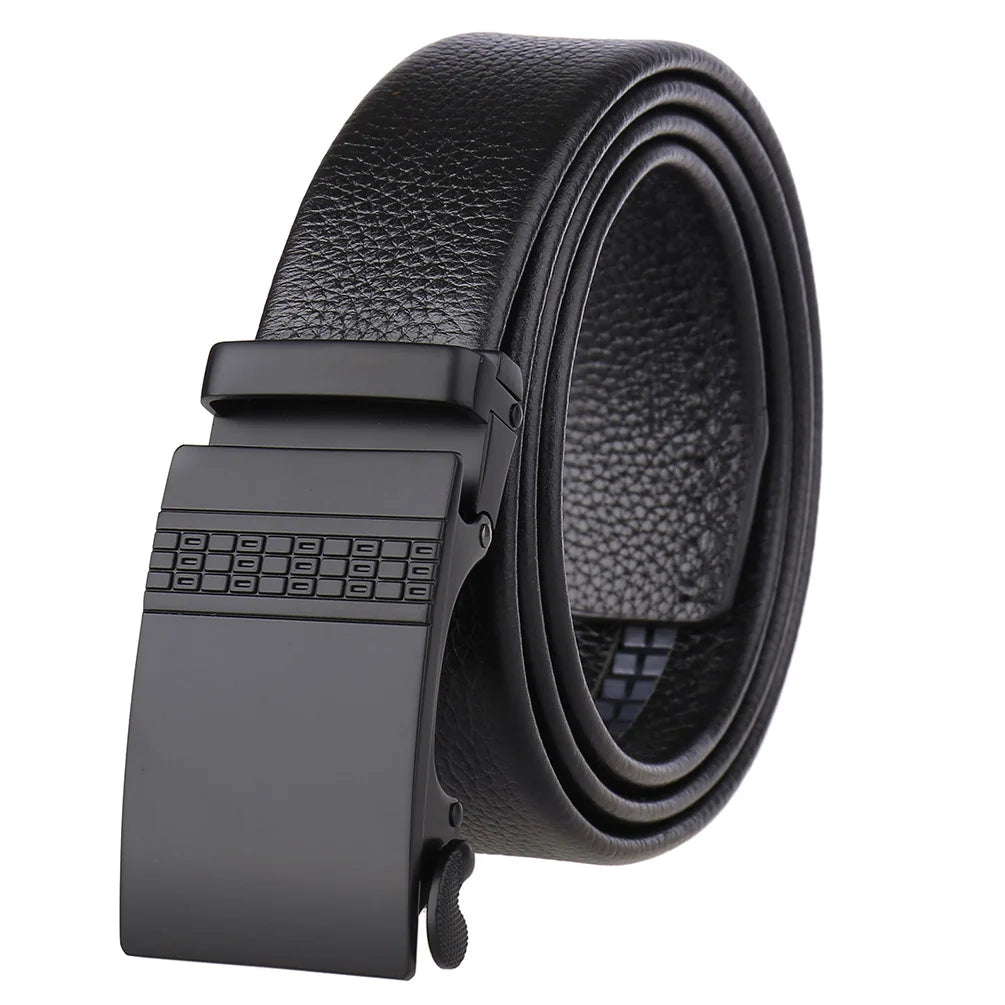 JMT-941066 Men's 35mm Automatic Buckle Genuine Leather Belt - Stylish and Durable Fashion Accessory