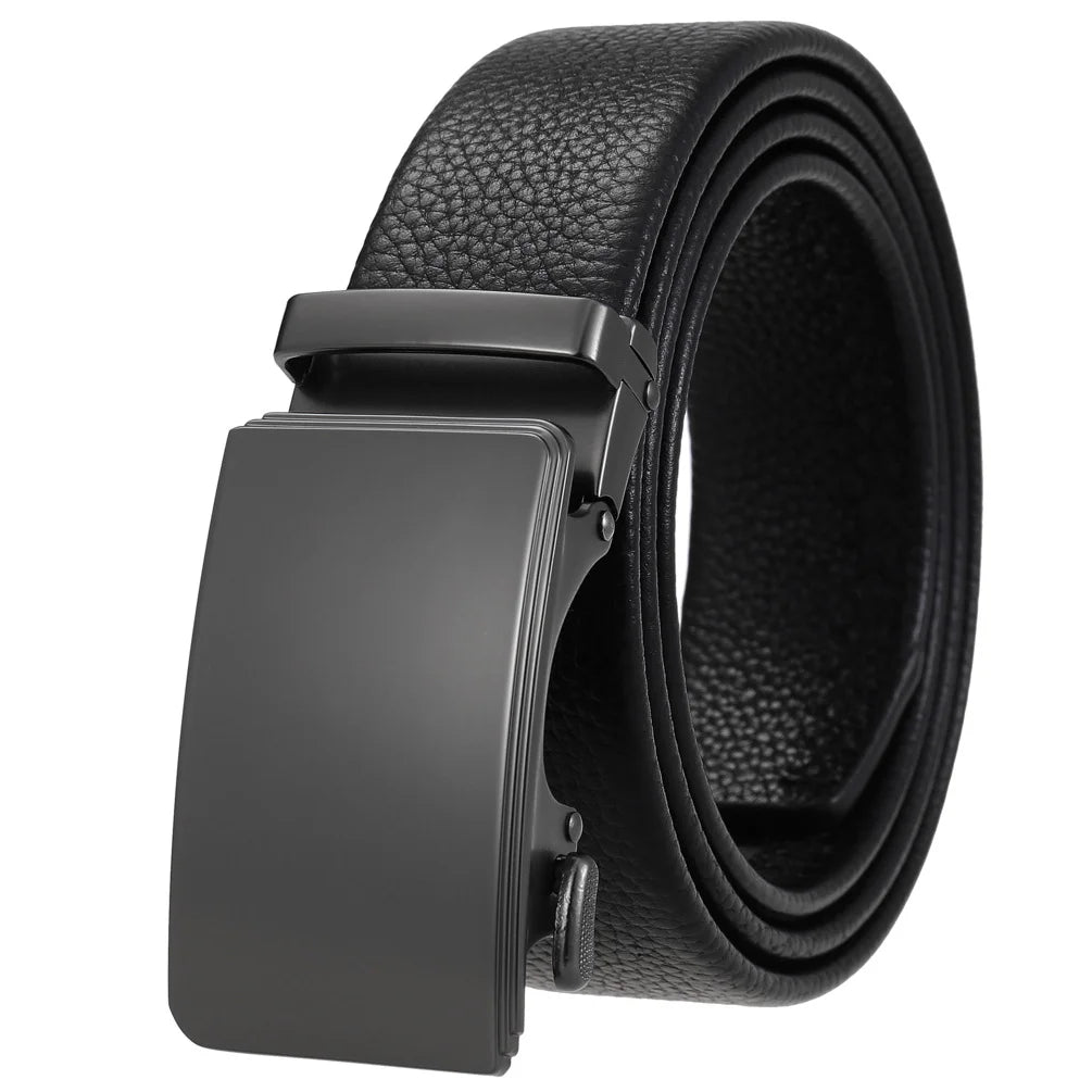 JMT-941066 Men's 35mm Automatic Buckle Genuine Leather Belt - Stylish and Durable Fashion Accessory