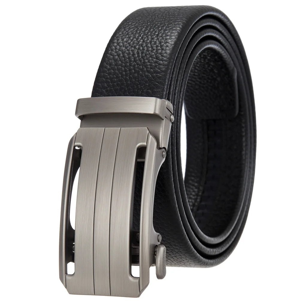 JMT-941066 Men's 35mm Automatic Buckle Genuine Leather Belt - Stylish and Durable Fashion Accessory