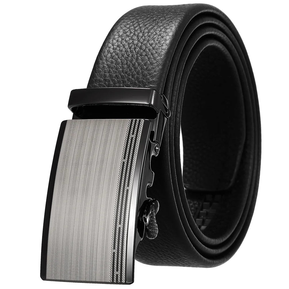 JMT-941066 Men's 35mm Automatic Buckle Genuine Leather Belt - Stylish and Durable Fashion Accessory