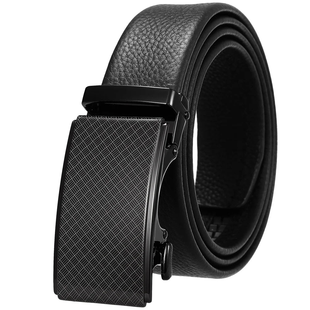 JMT-941066 Men's 35mm Automatic Buckle Genuine Leather Belt - Stylish and Durable Fashion Accessory
