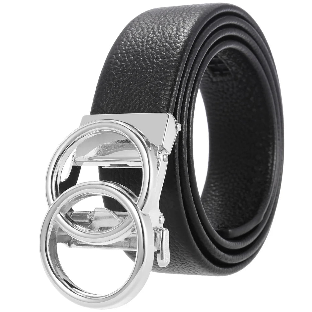 JMT-941066 Men's 35mm Automatic Buckle Genuine Leather Belt - Stylish and Durable Fashion Accessory