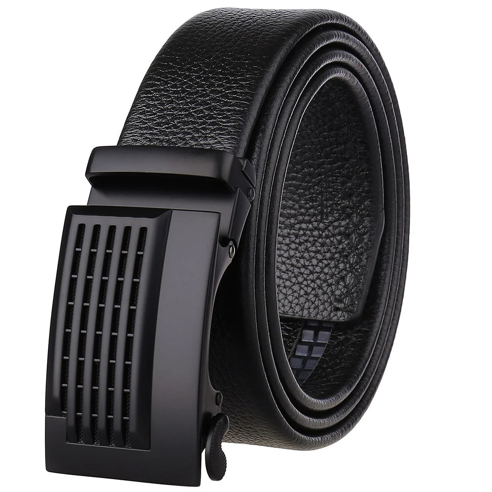 JMT-941066 Men's 35mm Automatic Buckle Genuine Leather Belt - Stylish and Durable Fashion Accessory