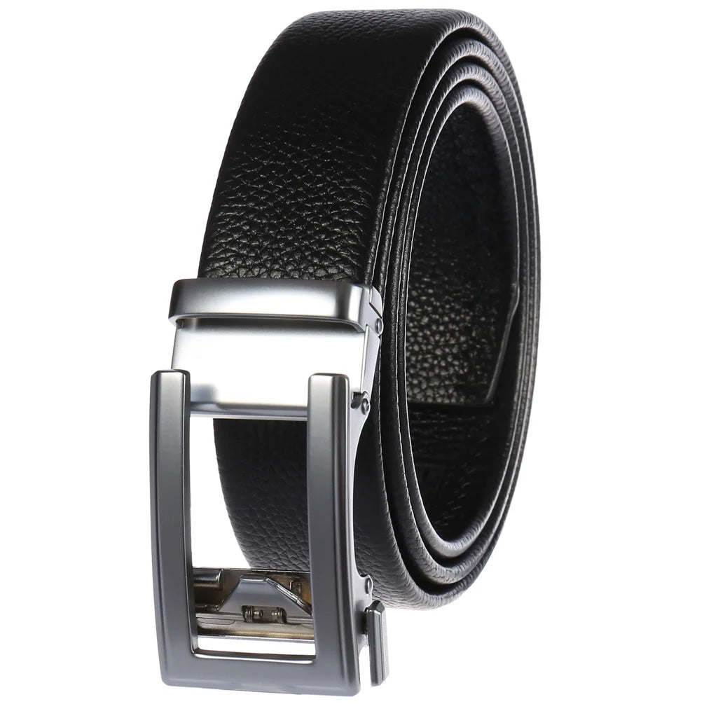 JMT-941066 Men's 35mm Automatic Buckle Genuine Leather Belt - Stylish and Durable Fashion Accessory