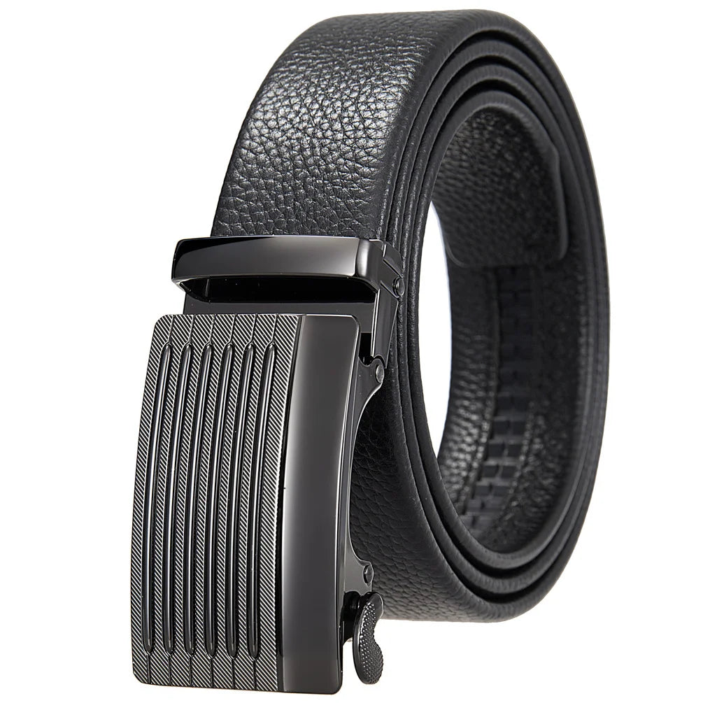 JMT-941066 Men's 35mm Automatic Buckle Genuine Leather Belt - Stylish and Durable Fashion Accessory
