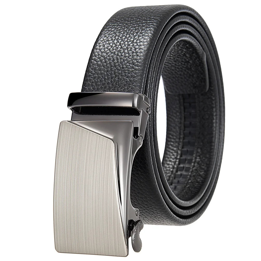 JMT-941066 Men's 35mm Automatic Buckle Genuine Leather Belt - Stylish and Durable Fashion Accessory