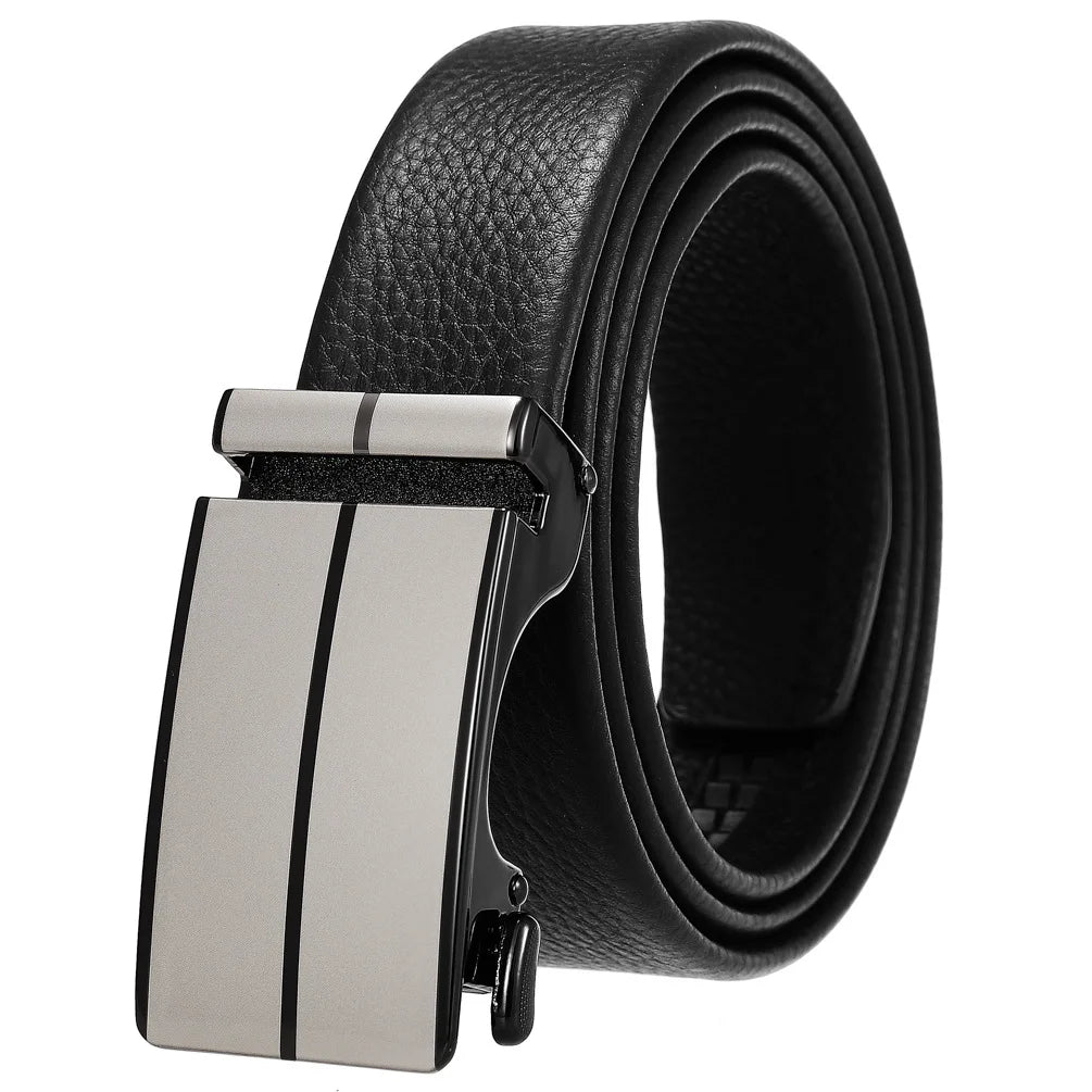 JMT-941066 Men's 35mm Automatic Buckle Genuine Leather Belt - Stylish and Durable Fashion Accessory