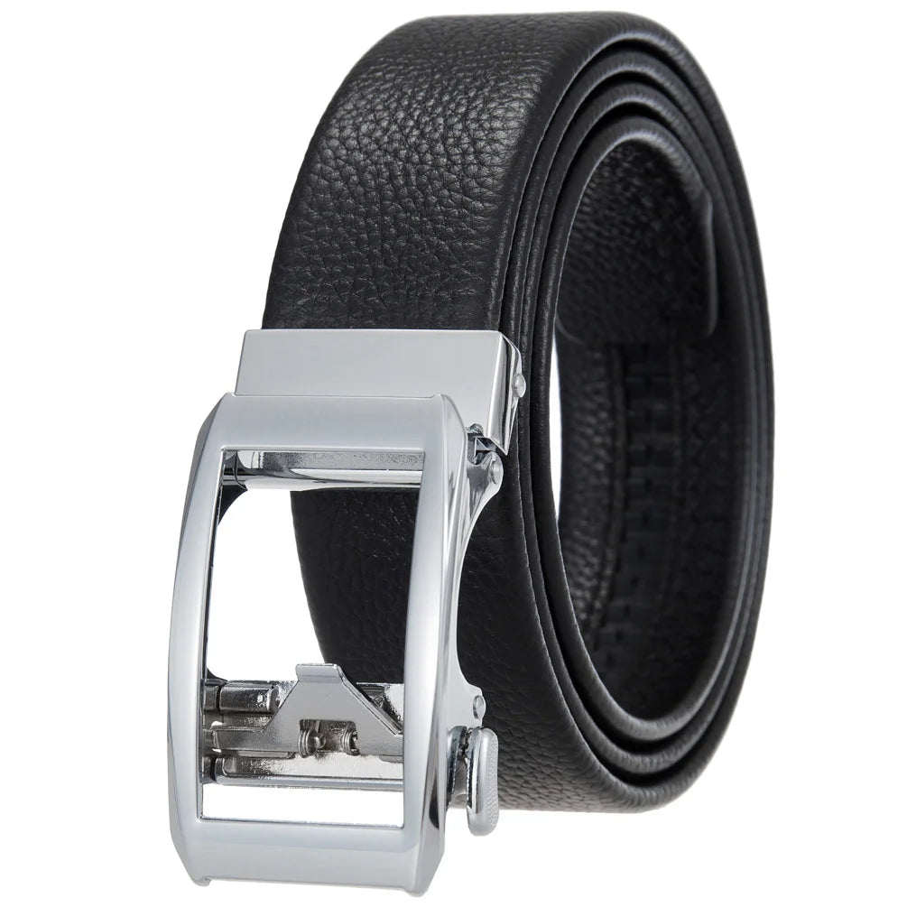 JMT-941066 Men's 35mm Automatic Buckle Genuine Leather Belt - Stylish and Durable Fashion Accessory