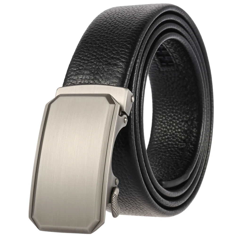 JMT-941066 Men's 35mm Automatic Buckle Genuine Leather Belt - Stylish and Durable Fashion Accessory