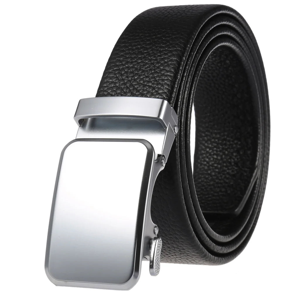 JMT-941066 Men's 35mm Automatic Buckle Genuine Leather Belt - Stylish and Durable Fashion Accessory