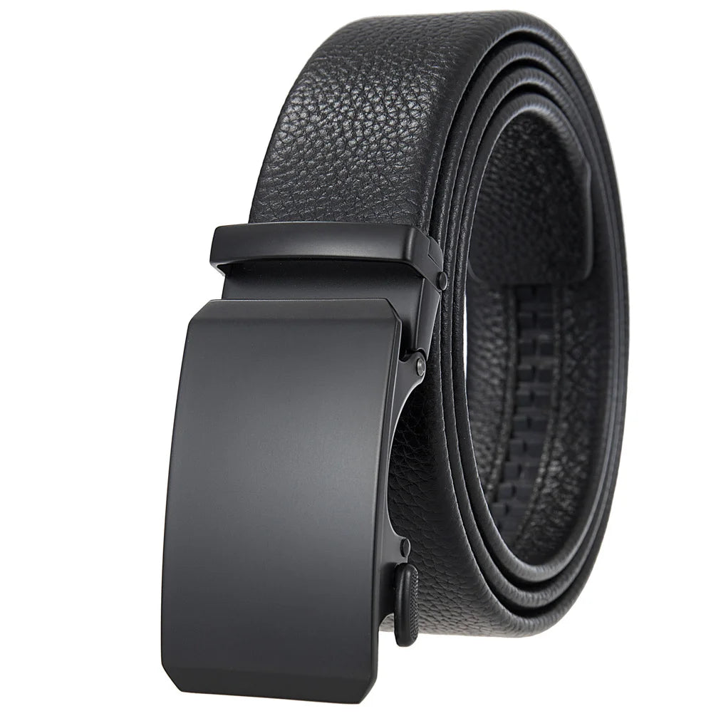 JMT-941066 Men's 35mm Automatic Buckle Genuine Leather Belt - Stylish and Durable Fashion Accessory