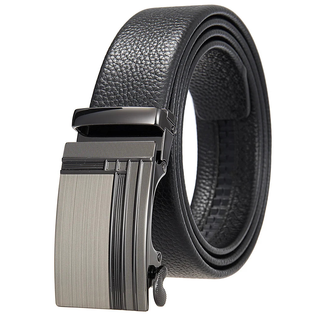 JMT-941066 Men's 35mm Automatic Buckle Genuine Leather Belt - Stylish and Durable Fashion Accessory