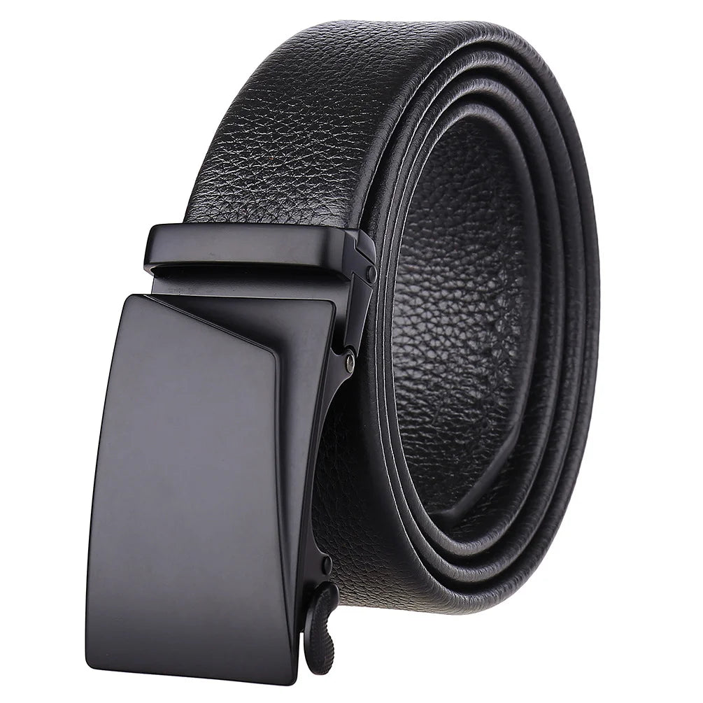 JMT-941066 Men's 35mm Automatic Buckle Genuine Leather Belt - Stylish and Durable Fashion Accessory