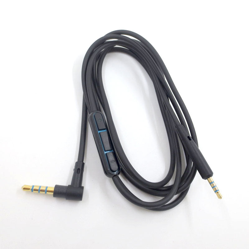 JMT-941130 Audio Cable for QC25, QC35, OE2, LIVE2 Headsets - 1.2m Oxygen-Free Copper Wire, Available in Blue and Black