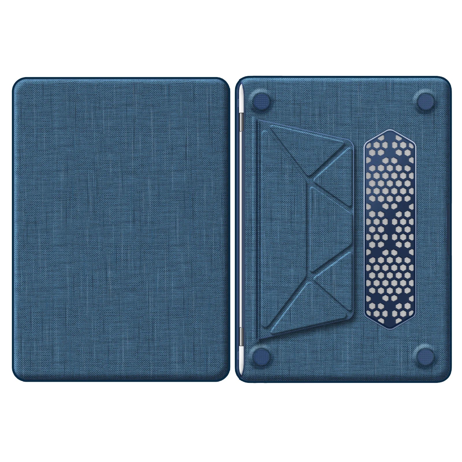 JMT-941130 Navy Blue Durable Fabric Laptop Sleeve with Magnetic Stand for MacBook Air 13-inch (2018/2020 Models A2337 M1 A2179 A1932)