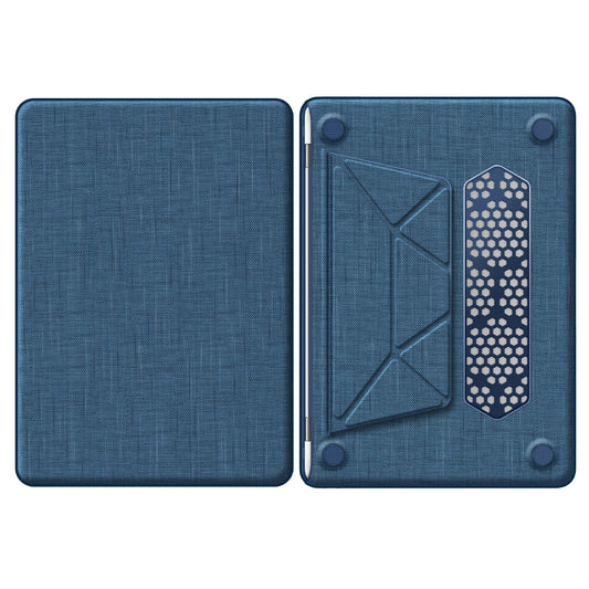 JMT-941130 Navy Blue Durable Fabric Laptop Sleeve with Magnetic Stand for MacBook Air 13-inch (2018/2020 Models A2337 M1 A2179 A1932)