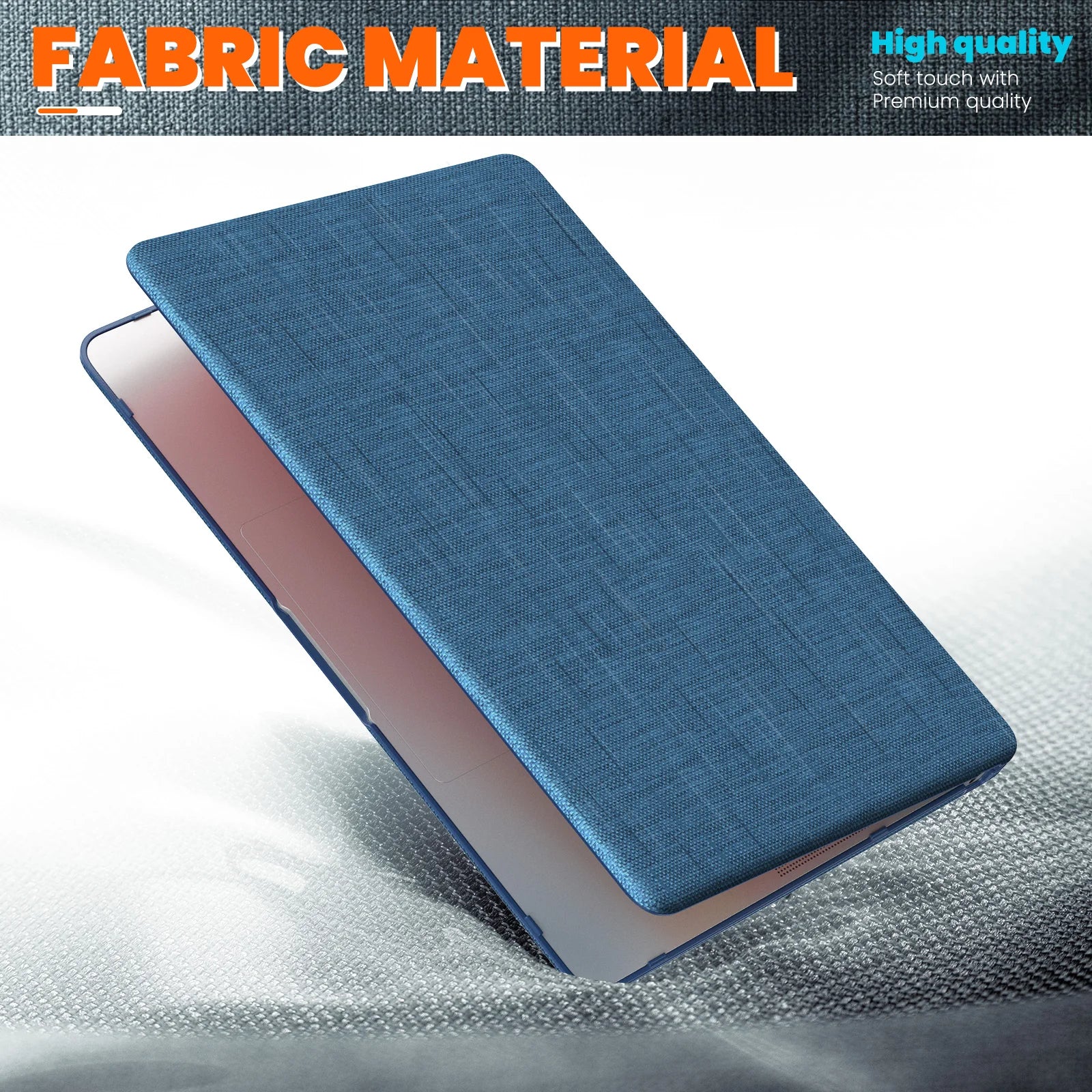 JMT-941130 Navy Blue Durable Fabric Laptop Sleeve with Magnetic Stand for MacBook Air 13-inch (2018/2020 Models A2337 M1 A2179 A1932)