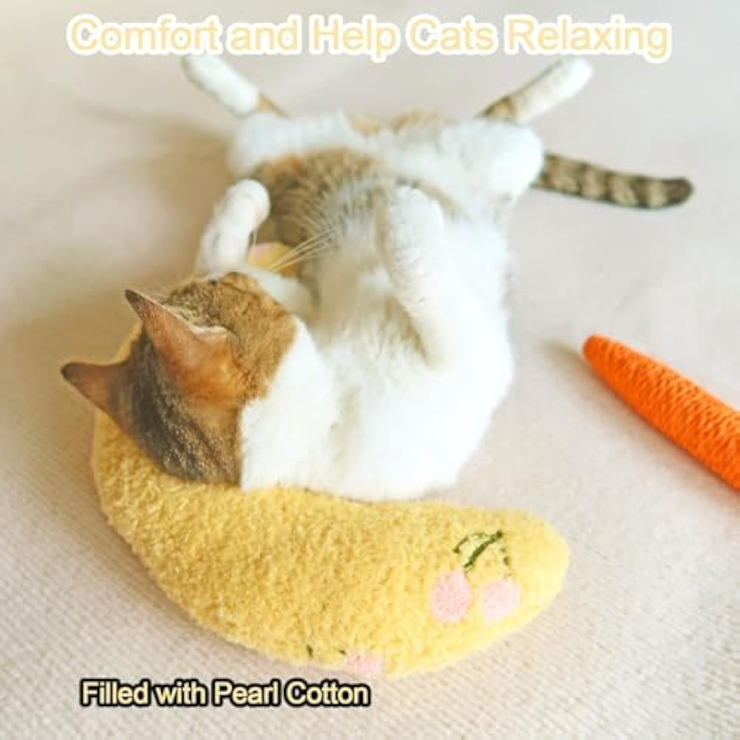 JMT-941130 Soft Cat Kneading Pillow for Indoor Cats - Calming Neck Pillow for Comfortable Sleep, Plush and Washable