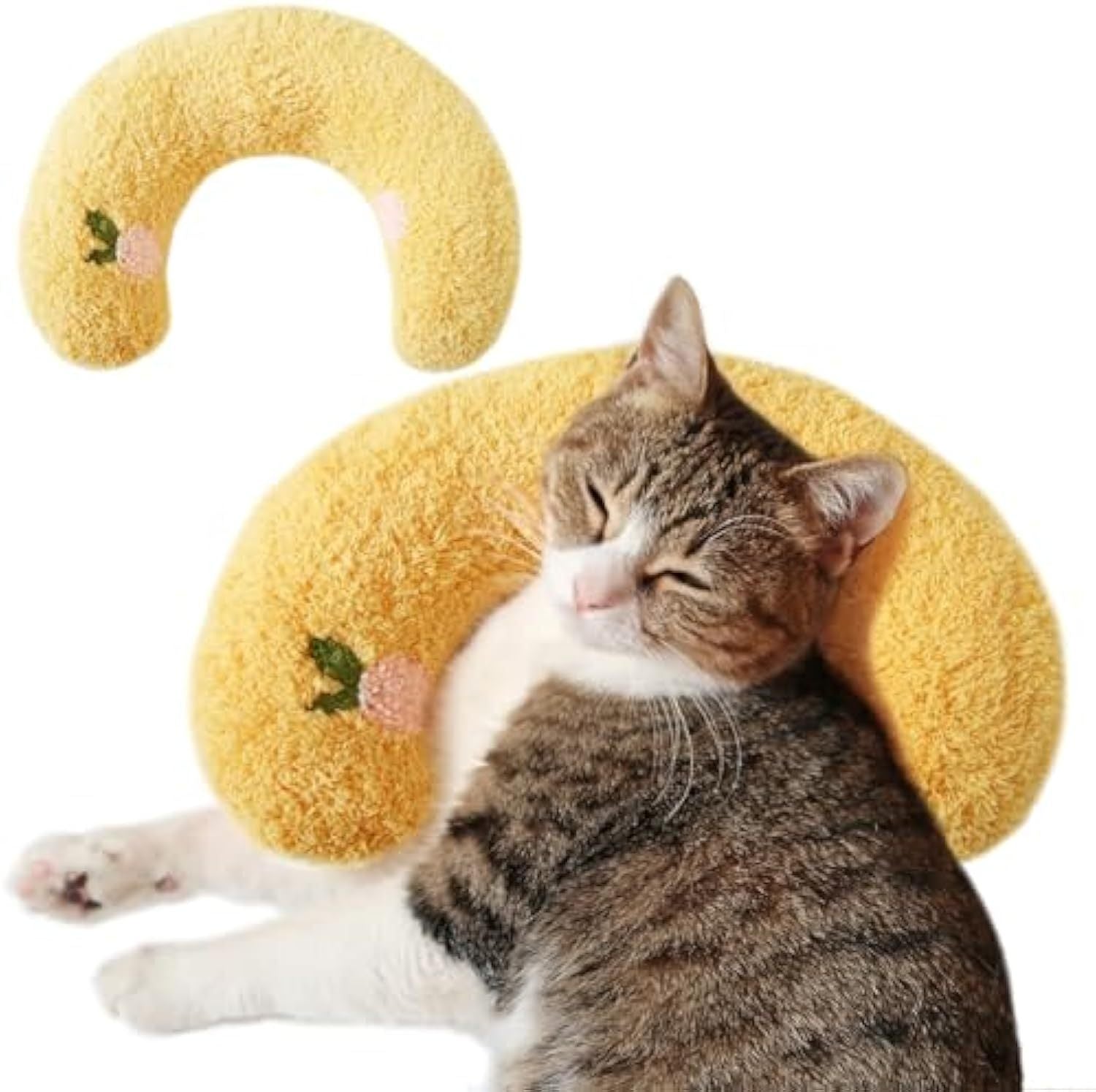 JMT-941130 Soft Cat Kneading Pillow for Indoor Cats - Calming Neck Pillow for Comfortable Sleep, Plush and Washable