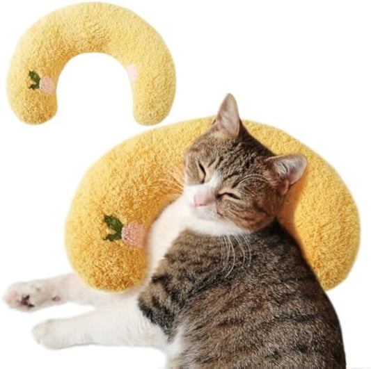 JMT-941130 Soft Cat Kneading Pillow for Indoor Cats - Calming Neck Pillow for Comfortable Sleep, Plush and Washable
