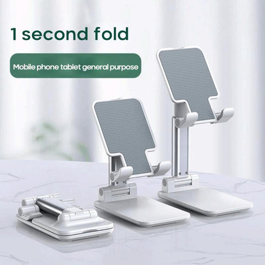 JMT-941322 Universal Dual-Rod Adjustable Bracket for Phablet Devices - Desktop Stand in Black or White