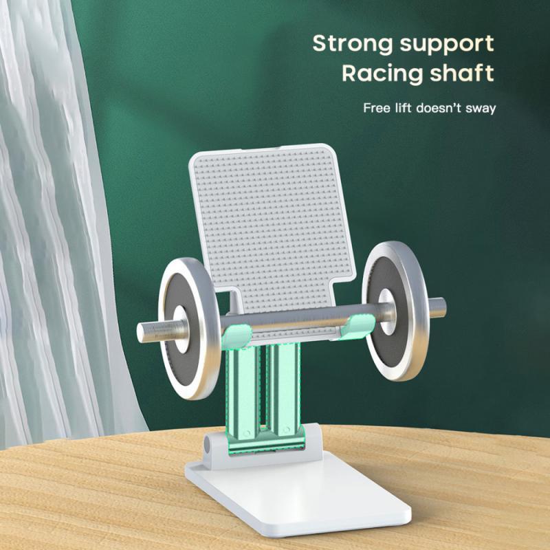 JMT-941322 Universal Dual-Rod Adjustable Bracket for Phablet Devices - Desktop Stand in Black or White