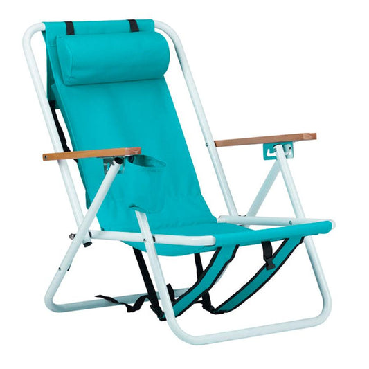 JMT-942346 Mint Green Folding Beach Chair - 23x21.7x31.5 Inches