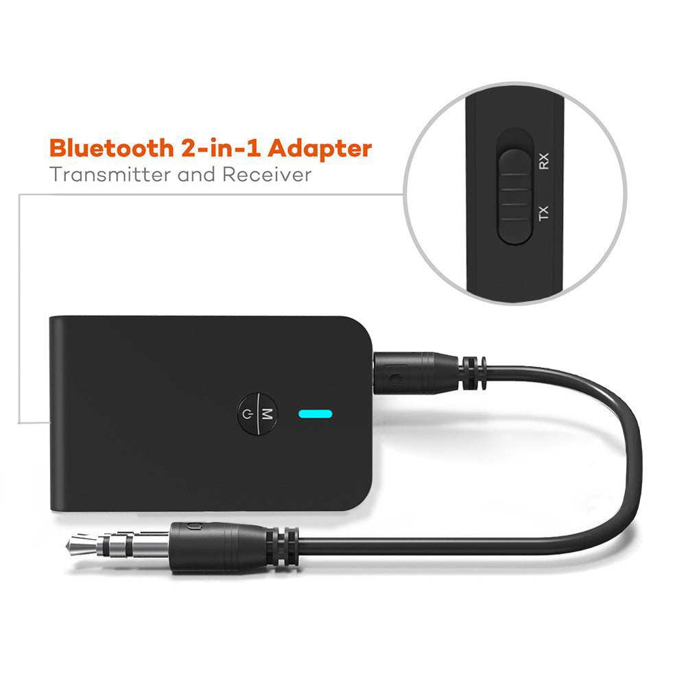 JMT-942410 Bluetooth 5.0 Audio Adapter with 3.5MM AUX Port and 10m Transmission Radius