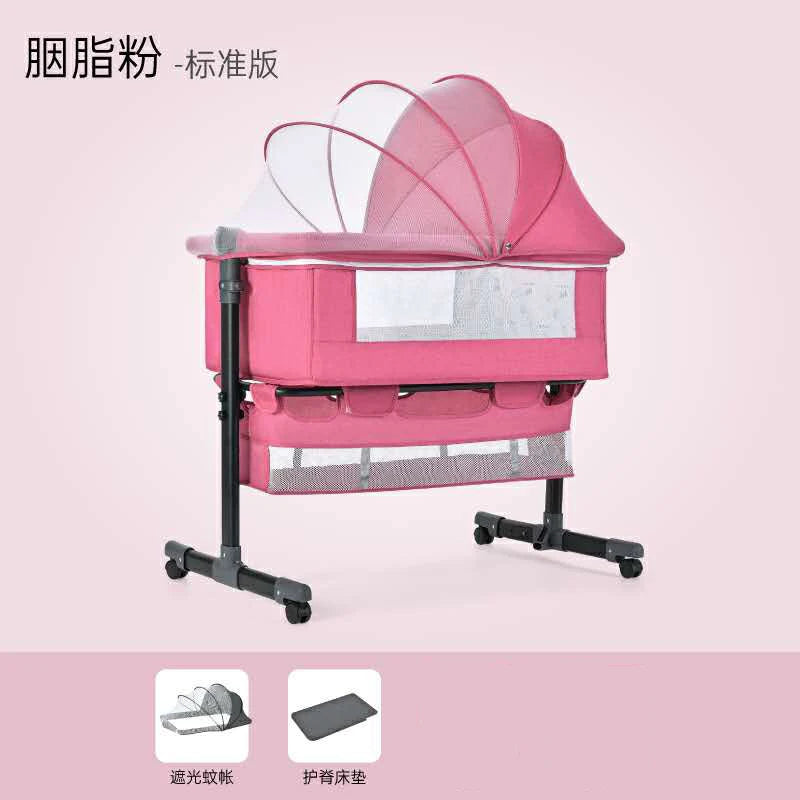 JMT-942410 Portable Multifunctional European Style Newborn Crib for Dolls - Folding Design Suitable for Bedroom, School, and Hotel Use