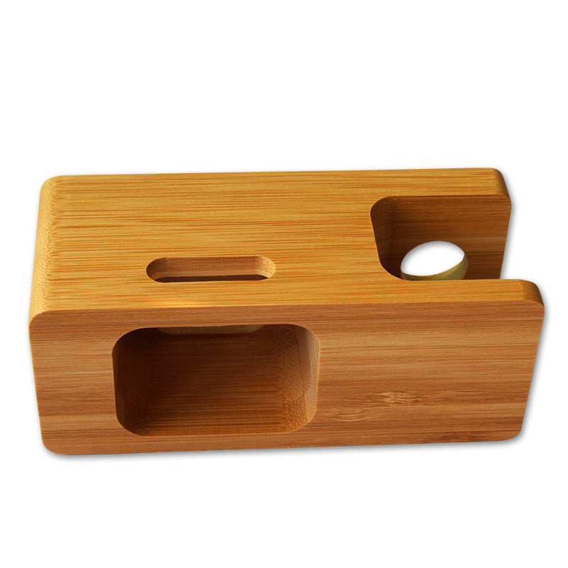 JMT-942474 Bamboo Smartphone Stand with Carved Design for Office Decor