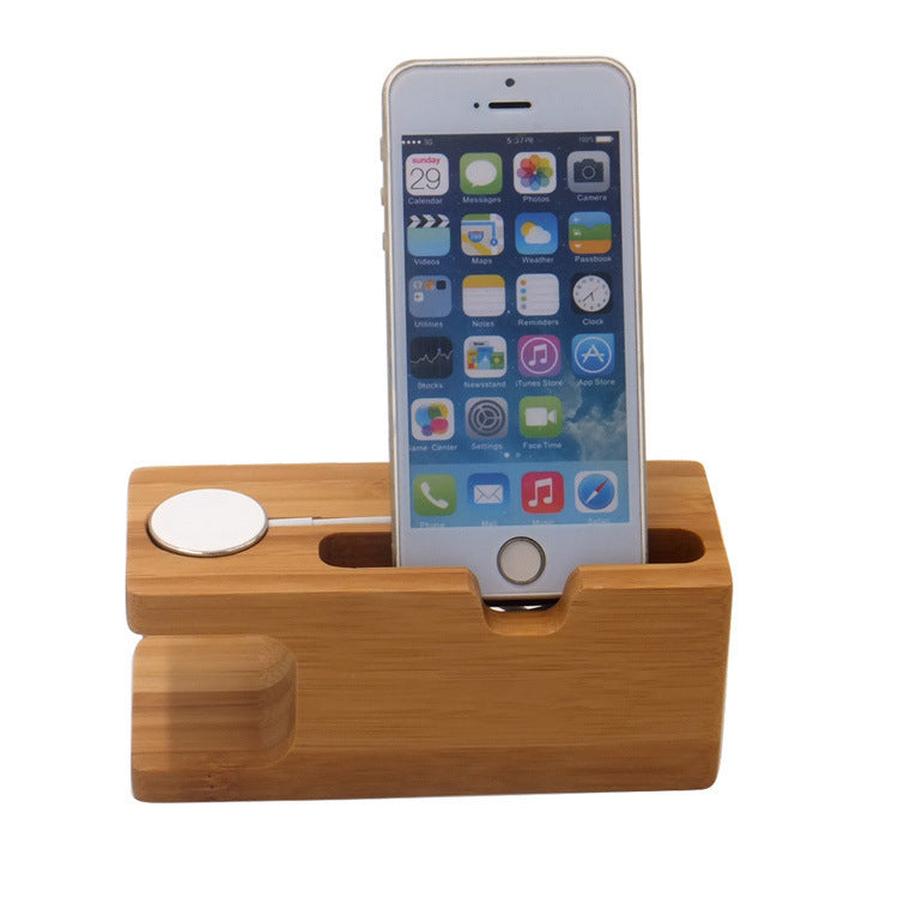 JMT-942474 Bamboo Smartphone Stand with Carved Design for Office Decor