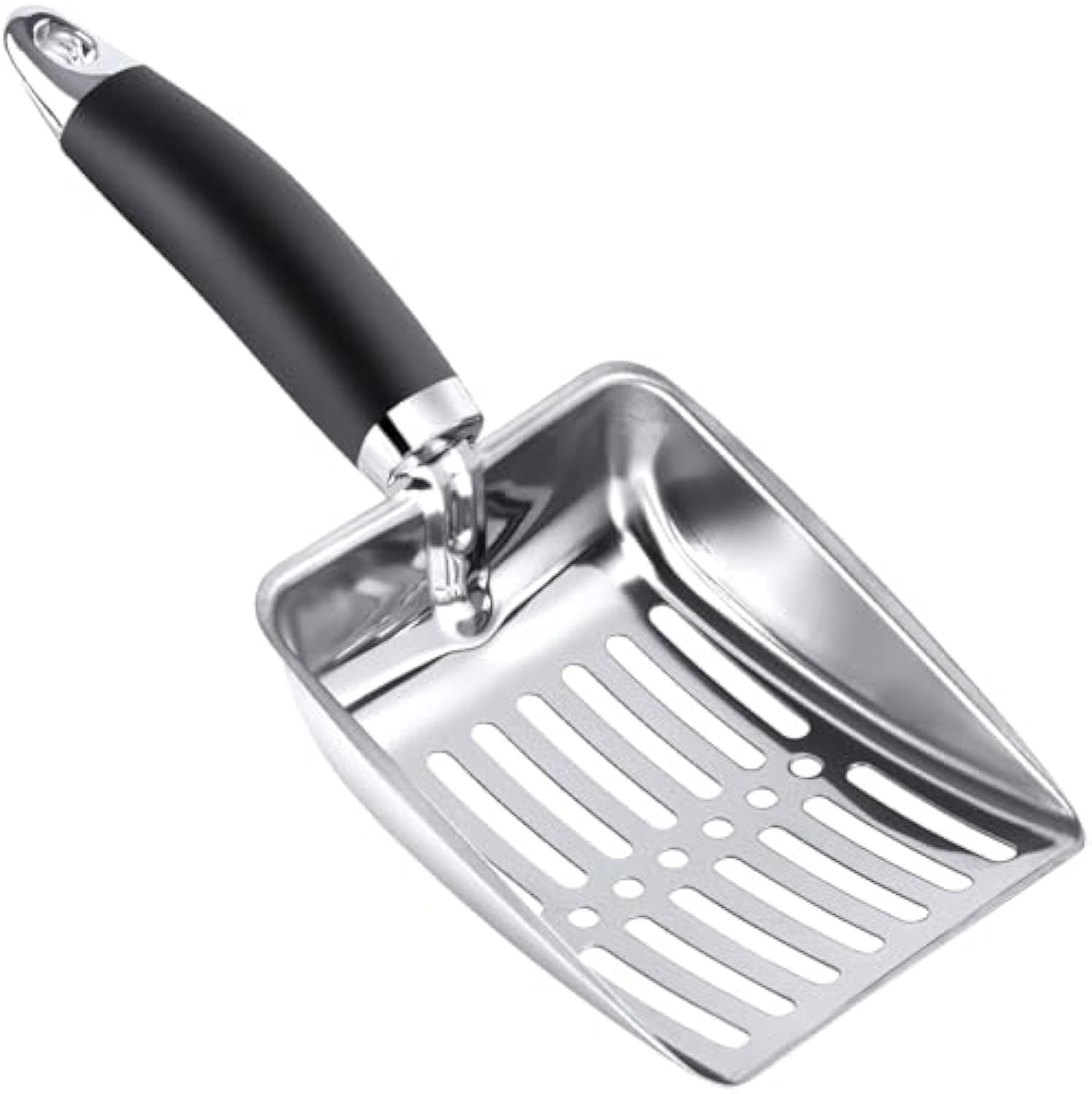 JMT-942474 Stainless Steel Cat Litter Scoop with Comfort Grip Handle and Easy Sifting Design