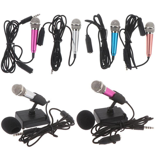 JMT-942794 Portable Mini 3.5mm Stereo Microphone for KTV and Karaoke - Multiple Color Options Available
