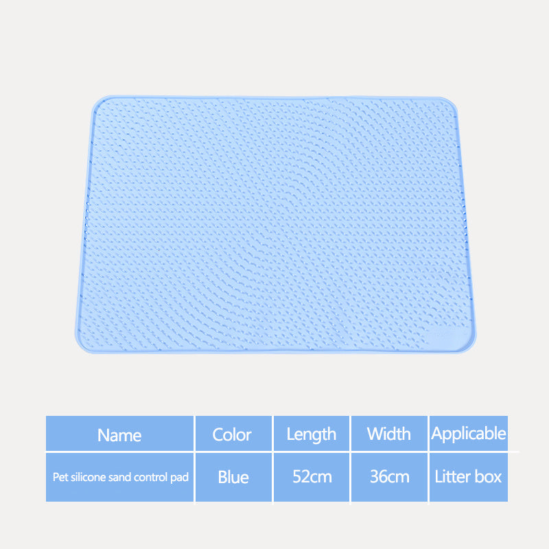 JMT-942922 Cat Foot Pad for Litter Box Area - Prevents Rubbing and Mess, Available in Gray, Pink, Blue, and Purple, Dimensions: 52cm x 36cm