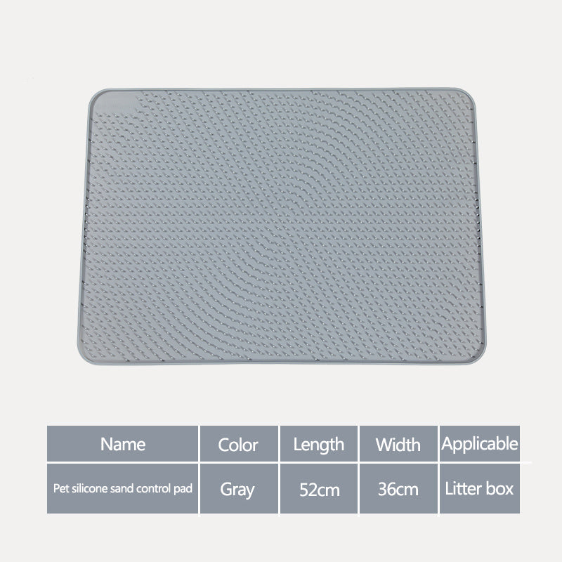 JMT-942922 Cat Foot Pad for Litter Box Area - Prevents Rubbing and Mess, Available in Gray, Pink, Blue, and Purple, Dimensions: 52cm x 36cm