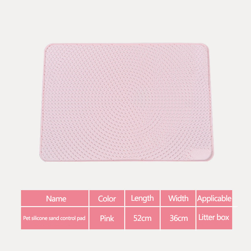 JMT-942922 Cat Foot Pad for Litter Box Area - Prevents Rubbing and Mess, Available in Gray, Pink, Blue, and Purple, Dimensions: 52cm x 36cm