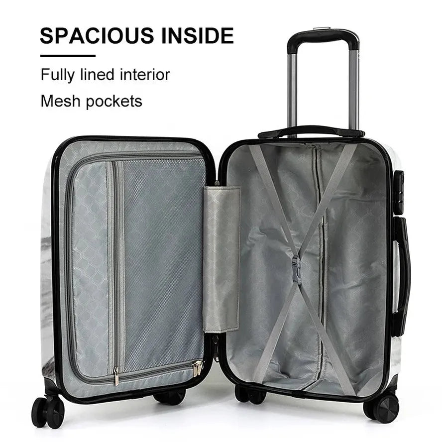 JMT-943178 Designer Hard Shell Trolley Suitcase with Aluminium Frame and PC ABS Material for Travel