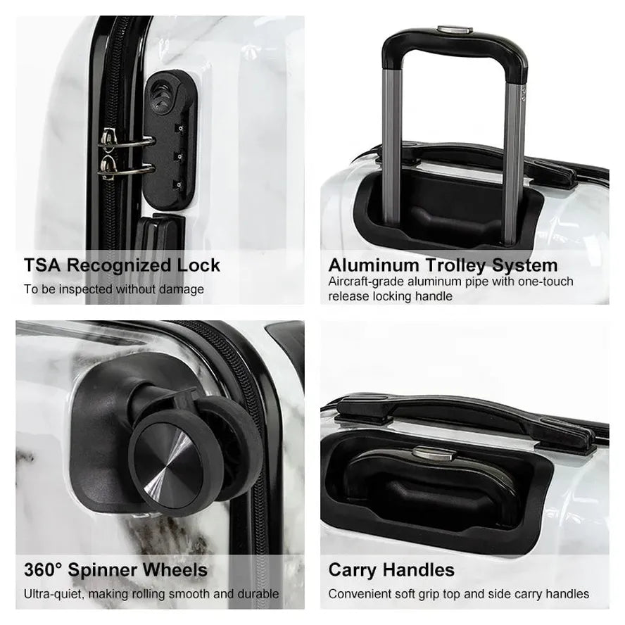 JMT-943178 Designer Hard Shell Trolley Suitcase with Aluminium Frame and PC ABS Material for Travel
