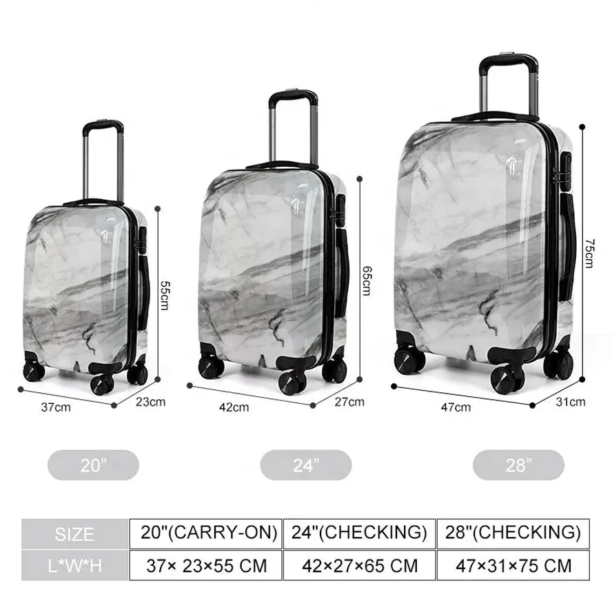 JMT-943178 Designer Hard Shell Trolley Suitcase with Aluminium Frame and PC ABS Material for Travel