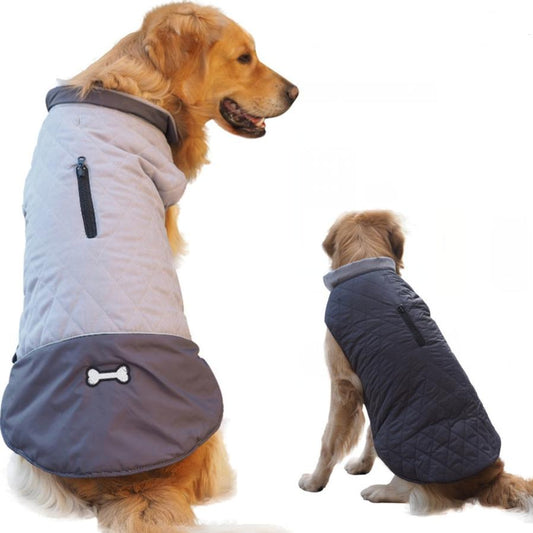 JMT-943242 Double-Sided Waterproof Jacket for Dogs with Adjustable Closures and Lead Access - Available in Multiple Colors and Sizes
