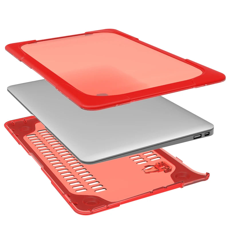 JMT-943434 Cooling Design Foldable Stand Hardshell Case for MacBook Pro 13 with Touch Bar, Models A1706, A1708, A1989, A2159
